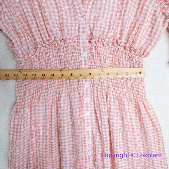 En Saison Caldera A-Line Gingham Print Midi Dress, size S - Picture 9 of 16
